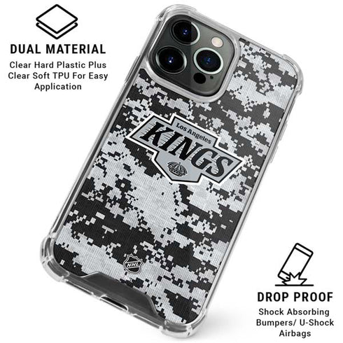 NHL Los Angeles Kings Camo iPhone 15 Pro Clear Case